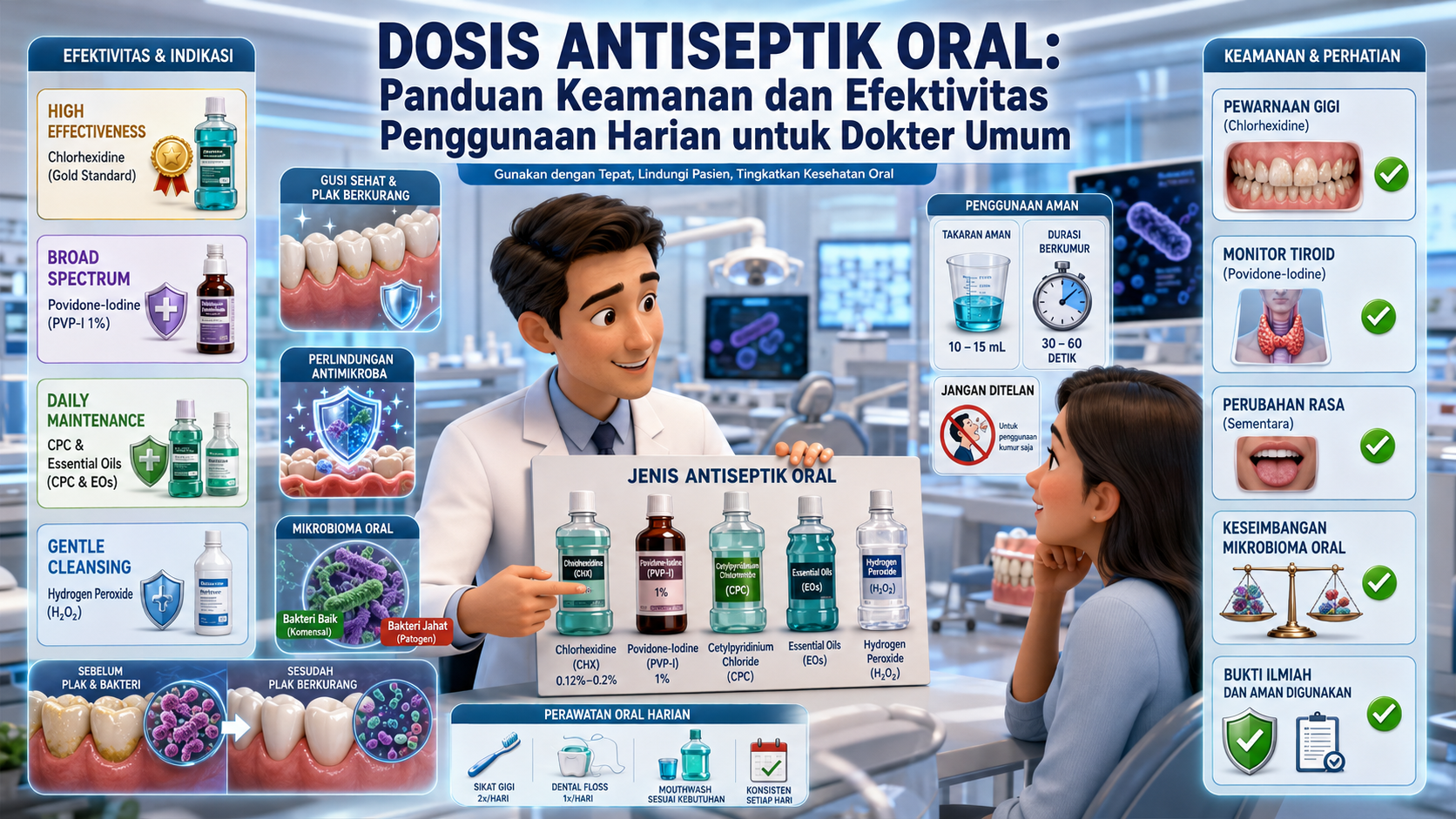 Dosis Antiseptik Oral: Panduan Keamanan dan Efektivitas Penggunaan Harian untuk Dokter Umum
