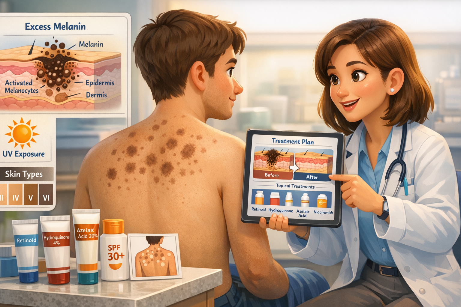 Tatalaksana Hiperpigmentasi Pasca Inflamasi Bekas Jerawat di Punggung: Panduan Praktis untuk Dokter Umum