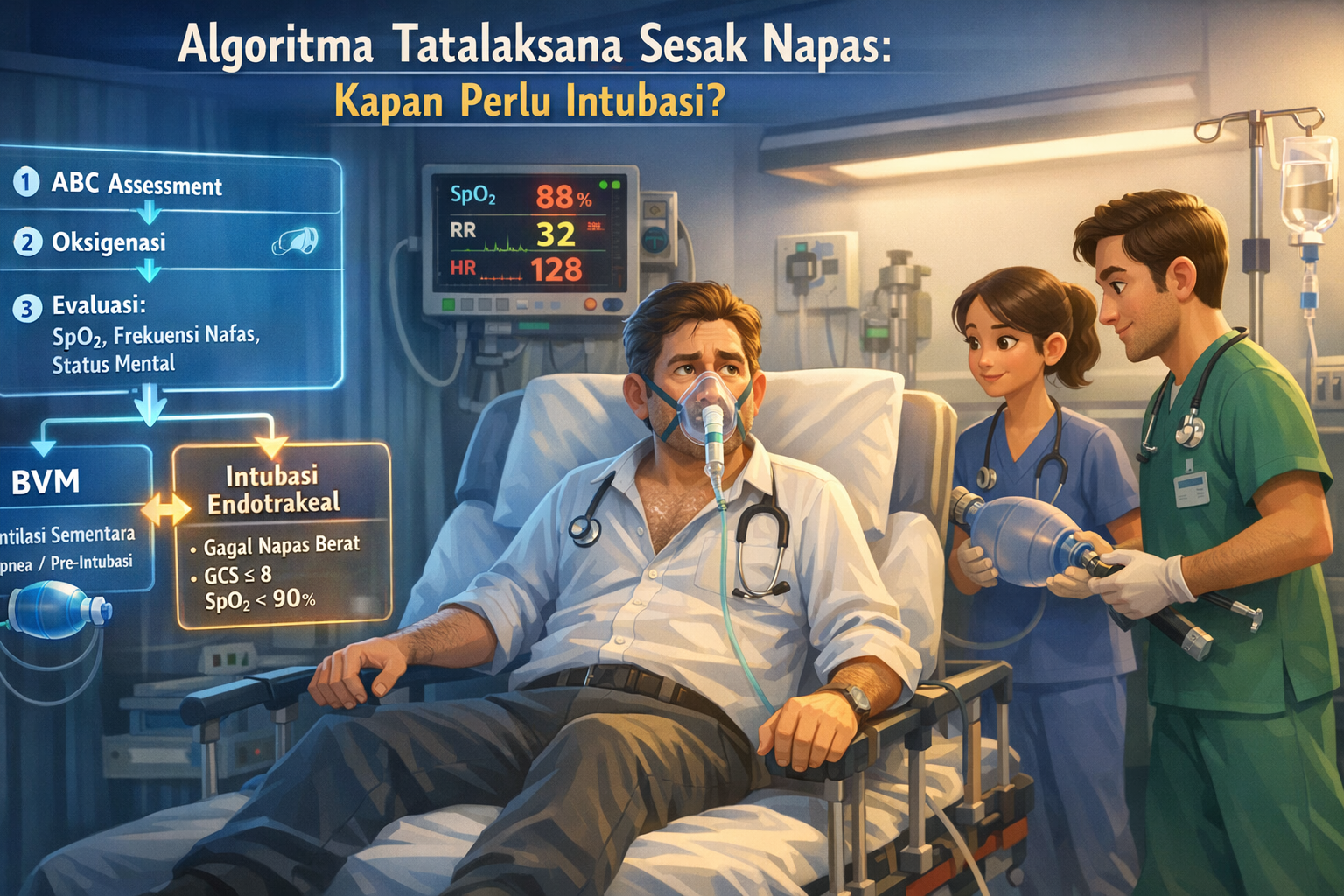 Algoritma Tatalaksana Sesak Napas: Kapan Perlu Intubasi?