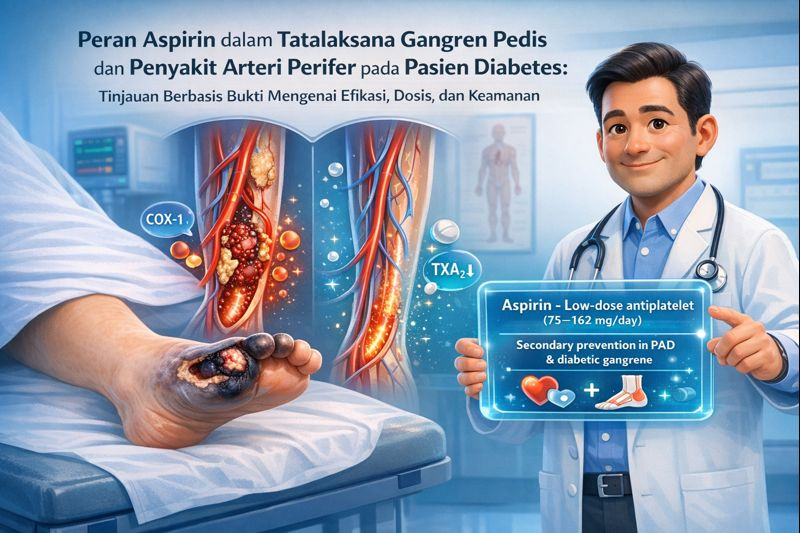 Peran Aspirin dalam Tatalaksana Gangren Pedis dan Penyakit Arteri Perifer pada Pasien Diabetes: Tinjauan Berbasis Bukti Mengenai Efikasi, Dosis, dan Keamanan