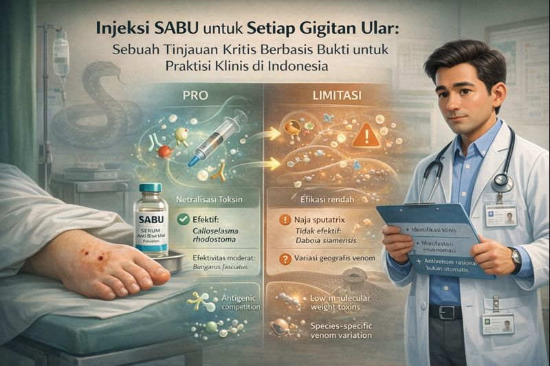 Injeksi SABU untuk Setiap Gigitan Ular: Sebuah Tinjauan Kritis Berbasis Bukti untuk Praktisi Klinis di Indonesia