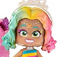 KOOKYLOOS Mermaids CORAL - Muñeca sirena con 1 concha-bolsito, 1 cola de sirena, 1