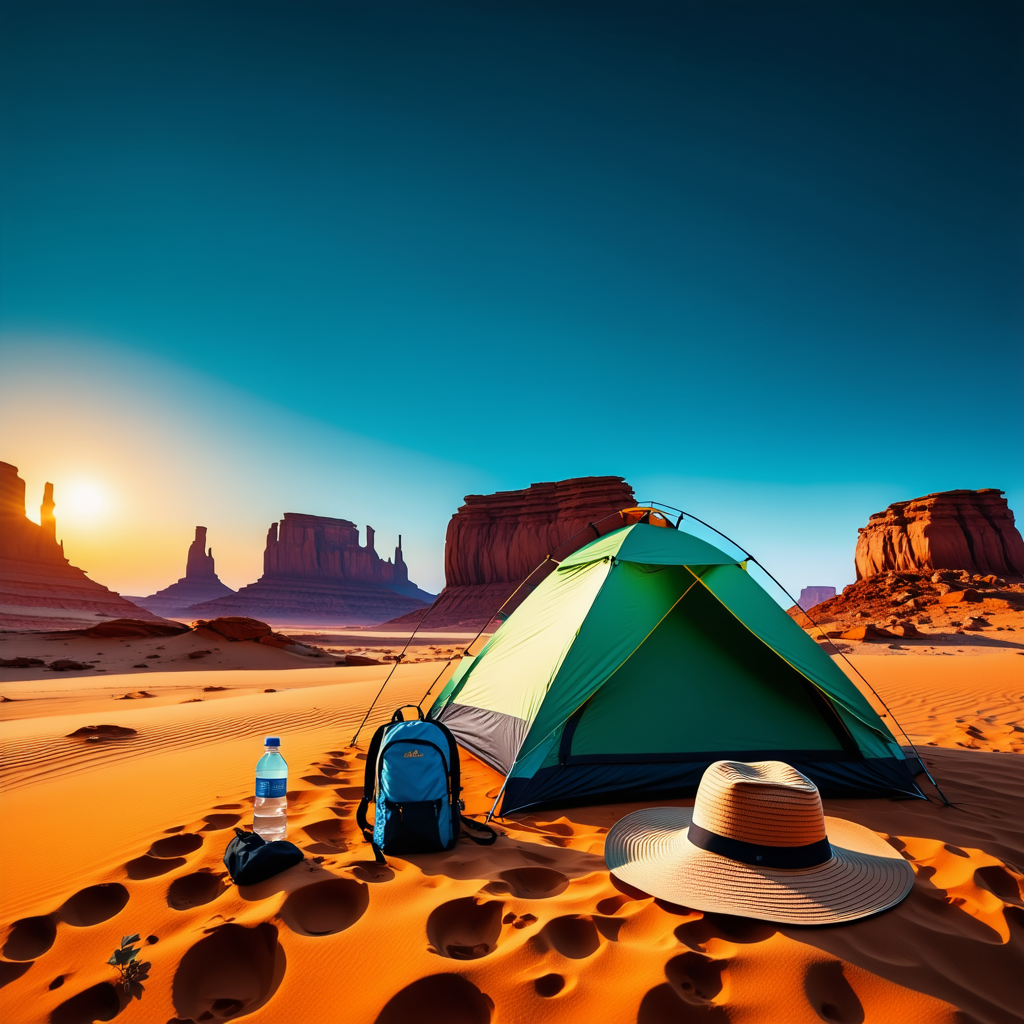 Tent Camping in Desert Landscapes