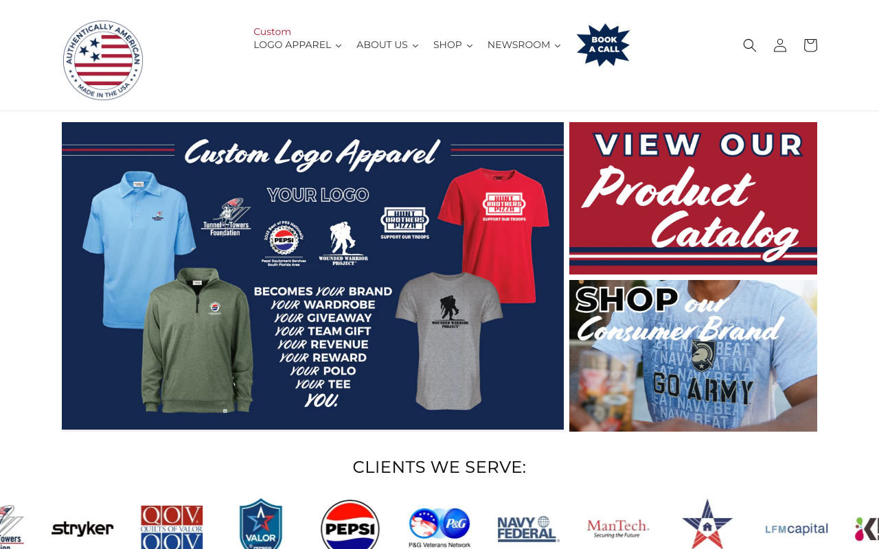 Authentically American webstore