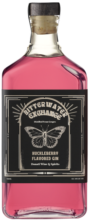 Huckleberry Flavored Gin bottle shot