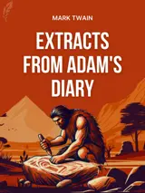 Cover of the book Extracts From Adam’s Diary by Mark Twain, designed by Fabuly - a free classic audiobooks app.