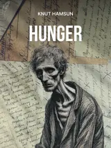 Cover of the book Hunger by Knut Hamsun, designed by Fabuly - a free classic audiobooks app.