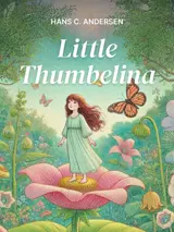 Cover of the book Little Thumbelina by Hans Christian Andersen, designed by Fabuly - a free classic audiobooks app.