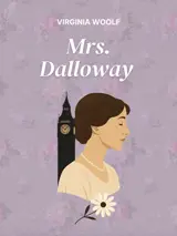 Cover of the book Mrs. Dalloway by Virginia Woolf, designed by Fabuly - a free classic audiobooks app.