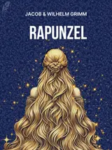 Cover of the book Rapunzel by Jacob Grimm and Wilhelm Grimm, designed by Fabuly - a free classic audiobooks app.