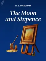 Cover of the book The Moon and Sixpence by W. Somerset Maugham, designed by Fabuly - a free classic audiobooks app.
