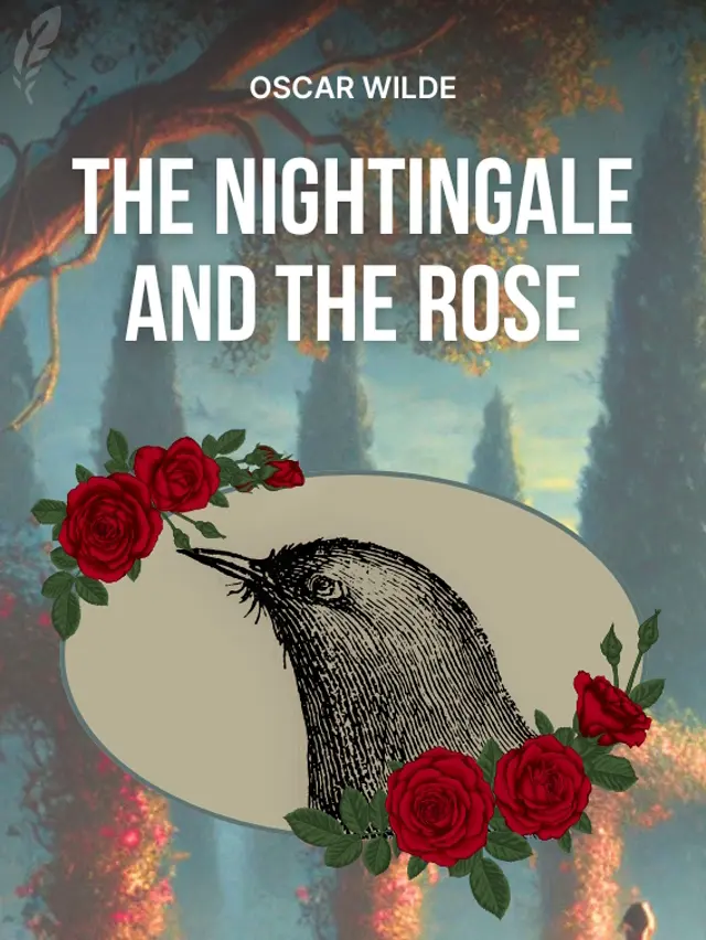 Illustration for the Cover of the Book 'The Nightingale and the Rose' by Oscar Wilde.