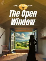 Cover of the book The Open Window by "Saki" (H. H. Munro), designed by Fabuly - a free classic audiobooks app.