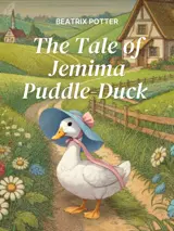 Cover of the book The Tale of Jemima Puddle-Duck by Beatrix Potter, designed by Fabuly - a free classic audiobooks app.
