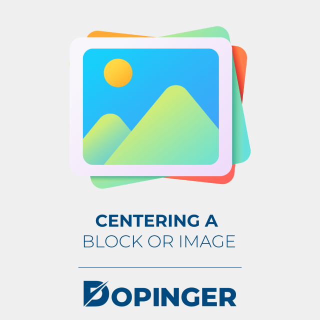 centering a block or image