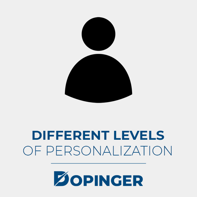 different levels of email personalization