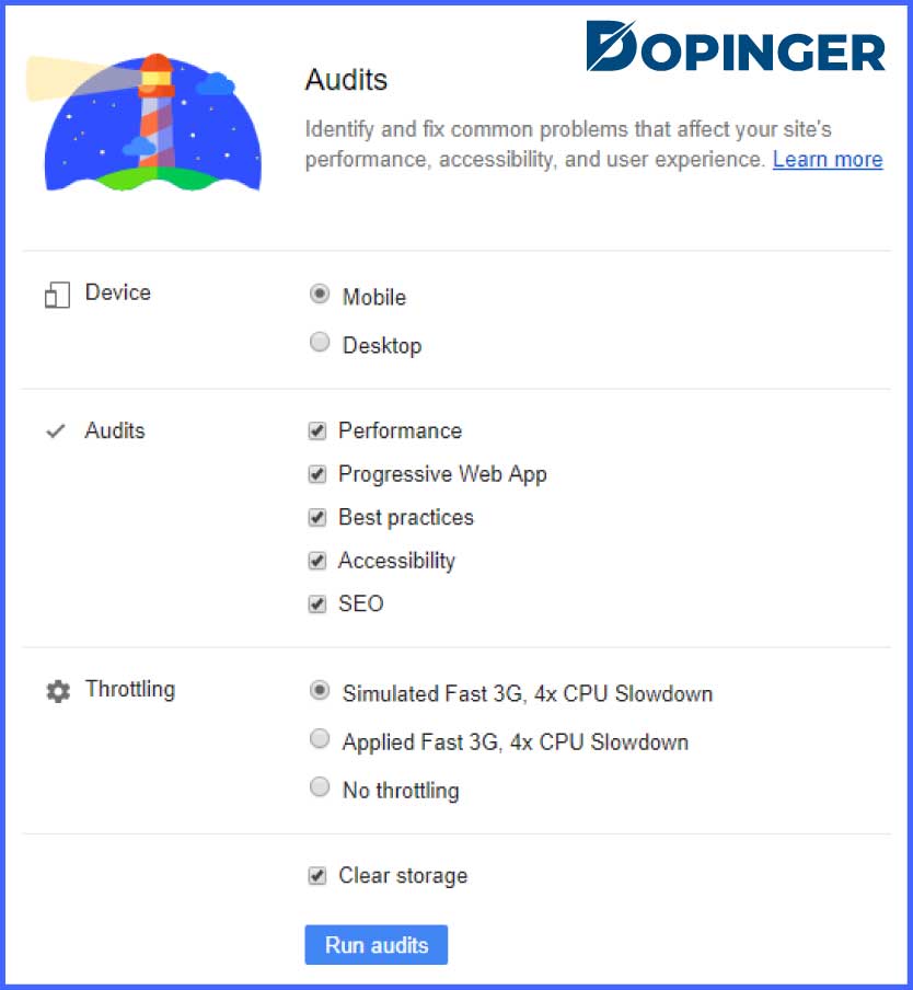 Google Lighthouse SEO Audit and Metrics