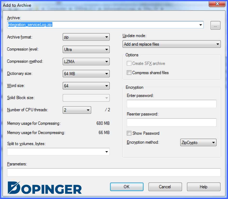how to compress files with 7-zip