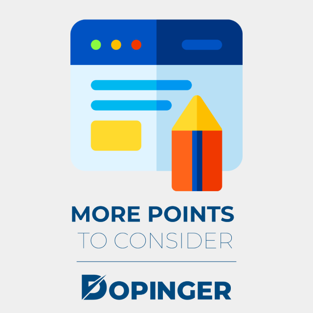 more points to consider