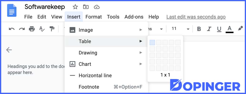 Text Box in Google Docs Using a Single Table Cell