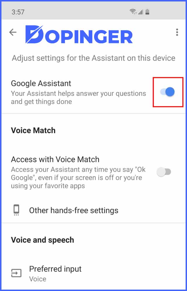 Turn Off Google Assistant on Android