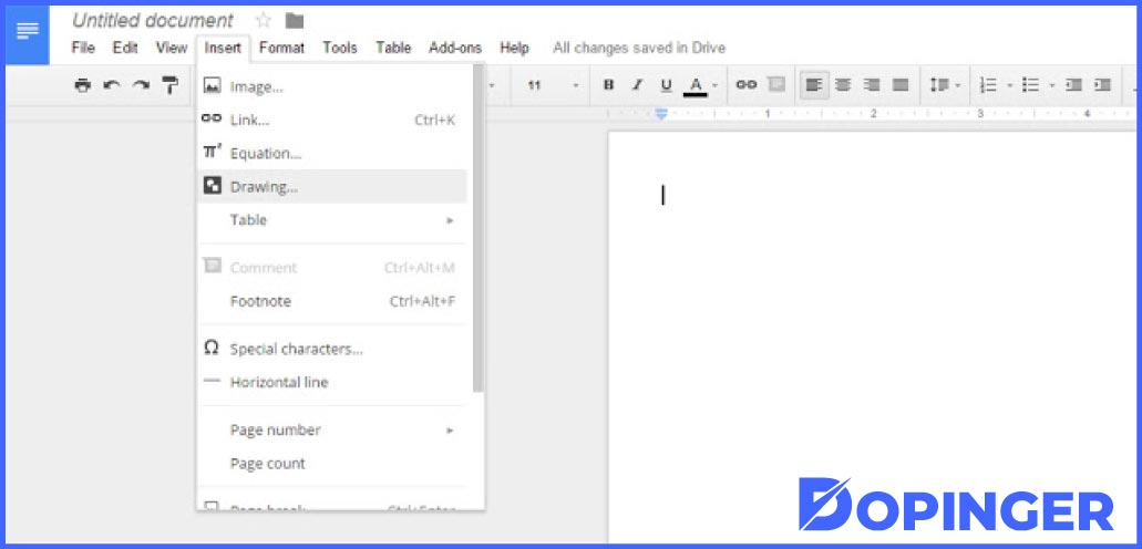 insert a text box google docs