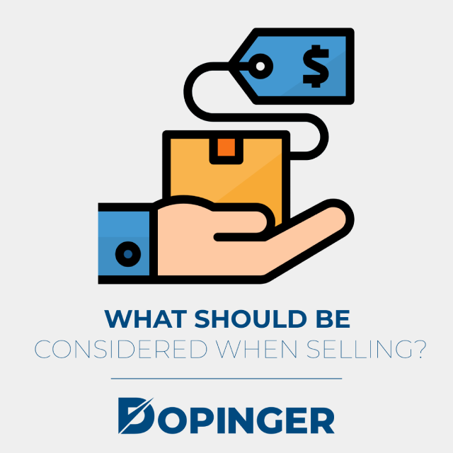 what should be considered when selling