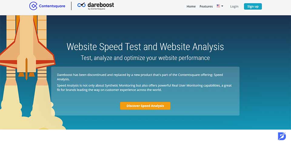 Dareboost web page speed test