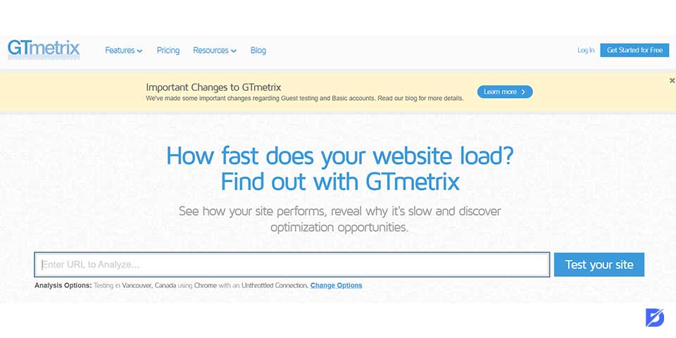 Google PageSpeed Insights tool alternative GTMetrix speed test