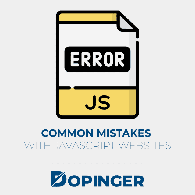 common mistakes with javascript websites