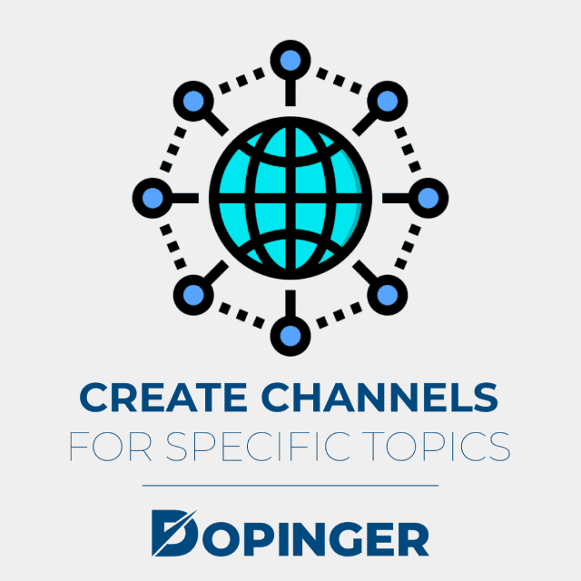 create channels for specific topics