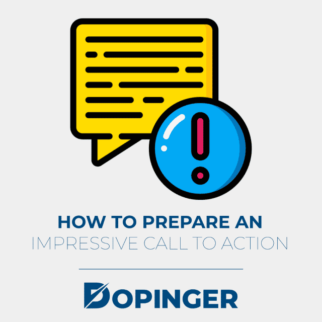how to prepare an impressive call to action