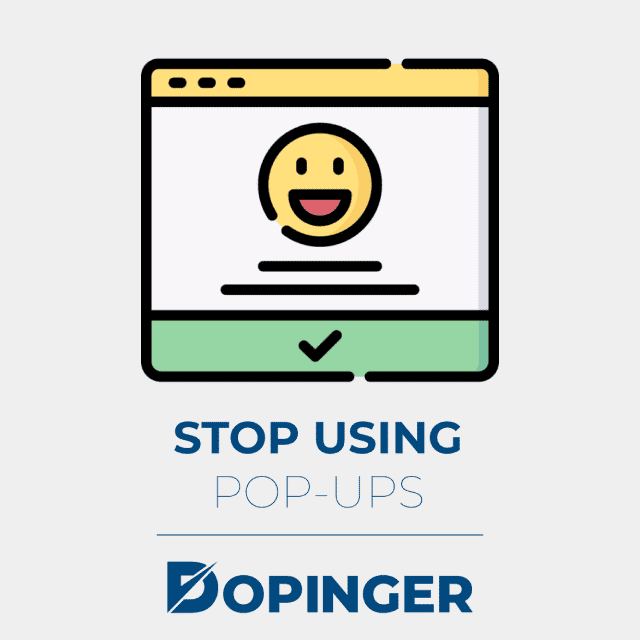 stop using pop ups