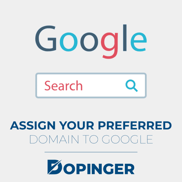 assign your preferred domain to google