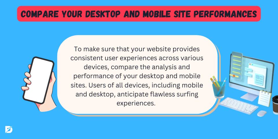 compare your desktop and mobile site