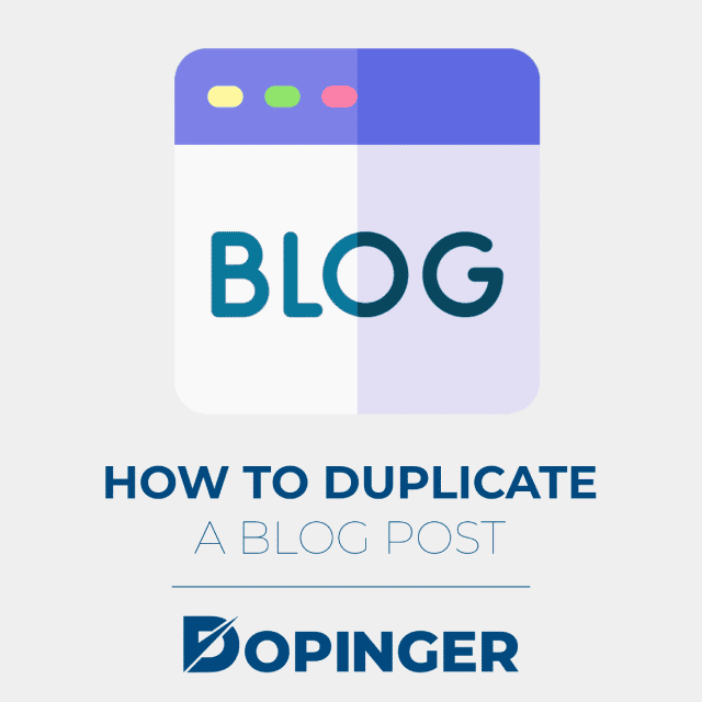 how to duplicate a blog post