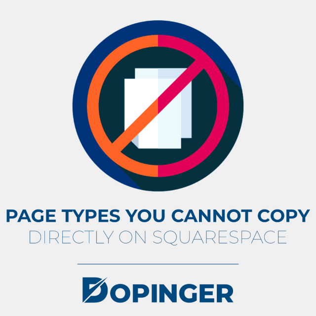 Page Types You Cannot Copy Directly on Squarespace