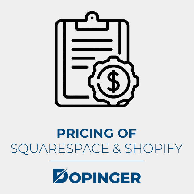 pricing of squarespace vs shopify