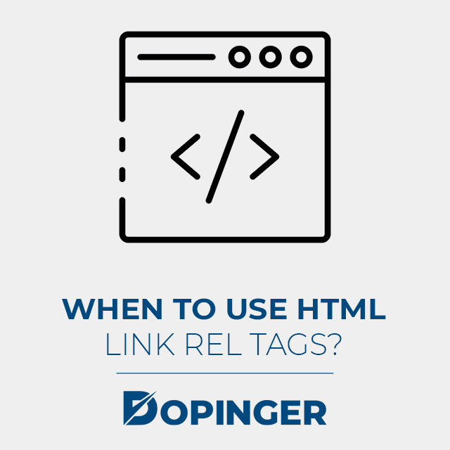 when to use html link rel tags