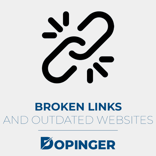 broken links and outdated websites on rankings