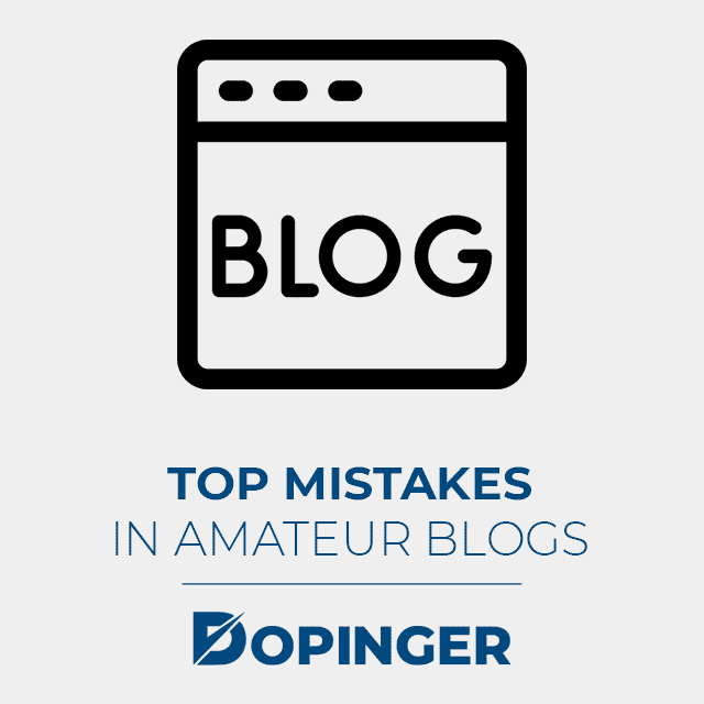 top mistakes in amateur blogs
