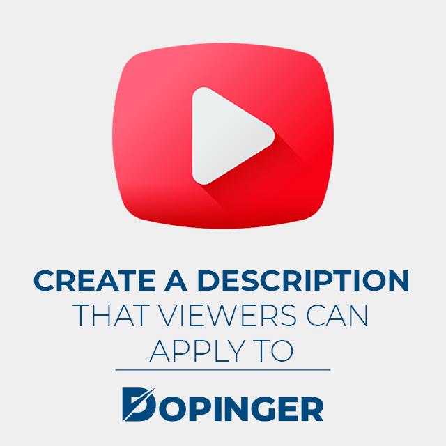 create a youtube description