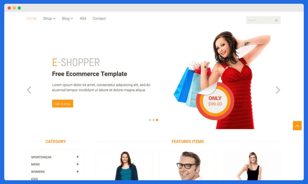 e-shopper design template