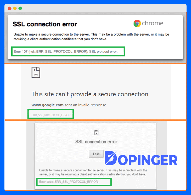 Err ssl protocol error как исправить