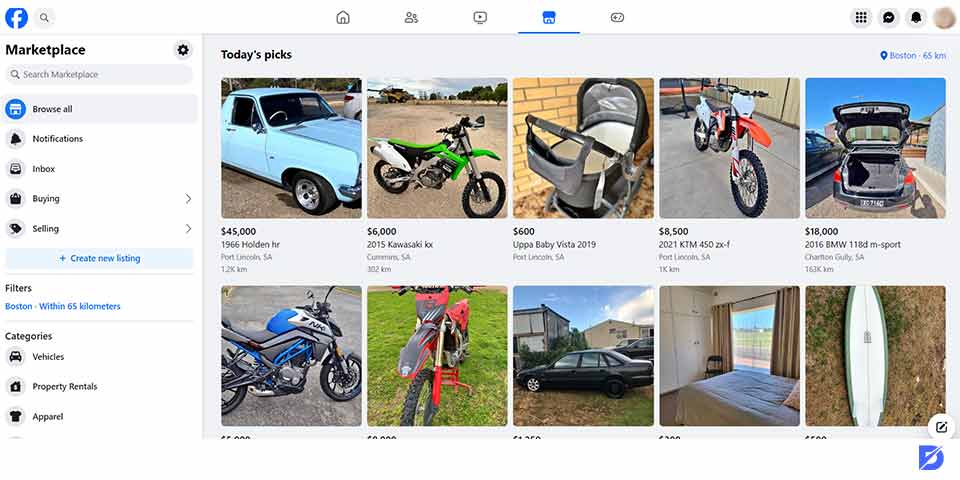 Facebook MarketPlace free advertising