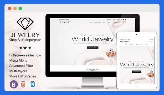 jewelry ecommerce website design template