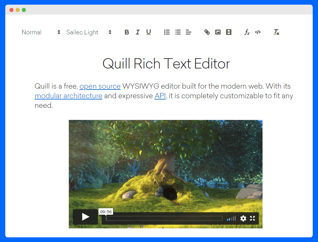 quill editor