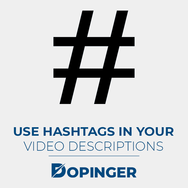 hashtags in video descriptions