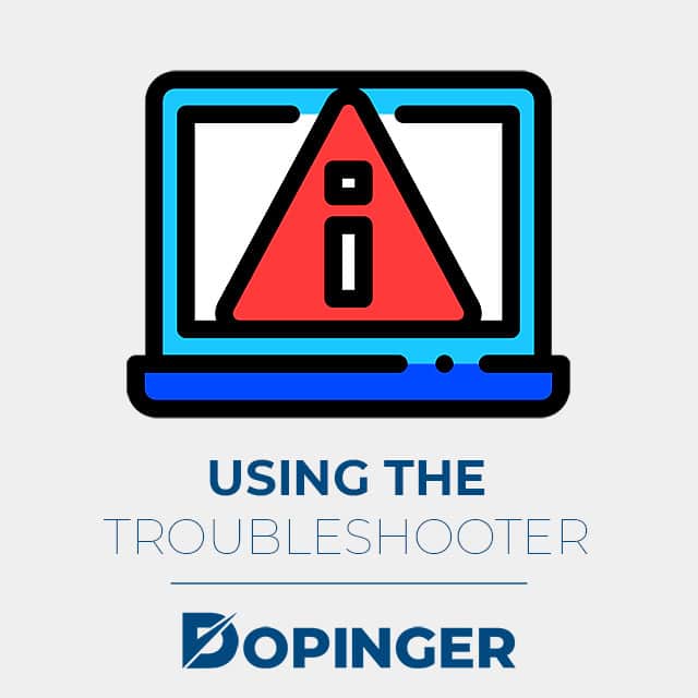 using the troubleshooter