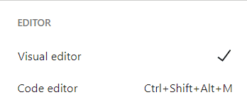 visual editor